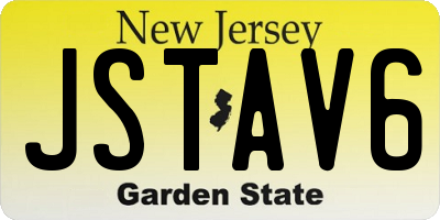 NJ license plate JSTAV6