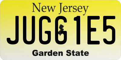 NJ license plate JUGG1E5