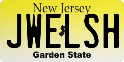 NJ license plate JWELSH