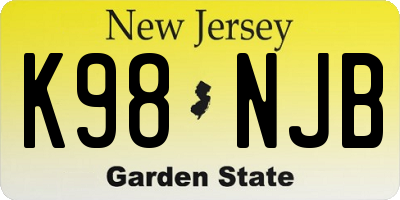 NJ license plate K98NJB