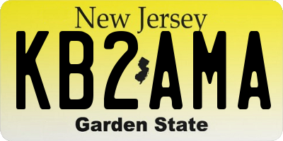 NJ license plate KB2AMA