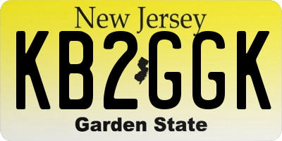 NJ license plate KB2GGK