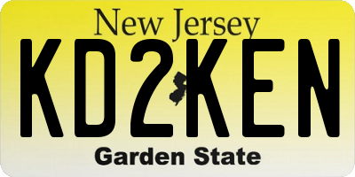 NJ license plate KD2KEN