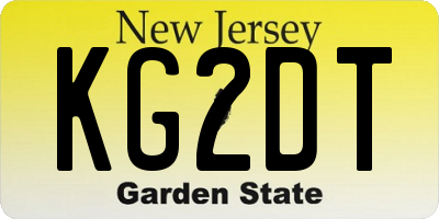 NJ license plate KG2DT
