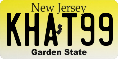 NJ license plate KHAT99