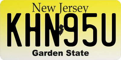 NJ license plate KHN95U