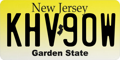 NJ license plate KHV90W