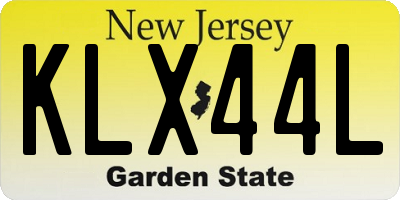 NJ license plate KLX44L