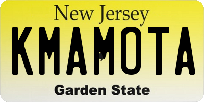 NJ license plate KMAMOTA