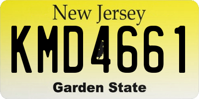 NJ license plate KMD4661