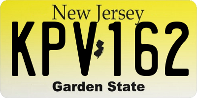 NJ license plate KPV162