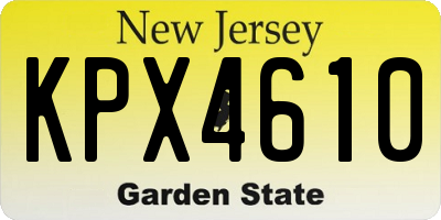 NJ license plate KPX4610