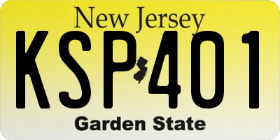 NJ license plate KSP401
