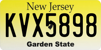 NJ license plate KVX5898