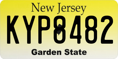 NJ license plate KYP8482