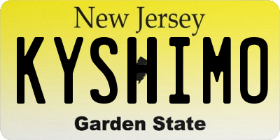 NJ license plate KYSHIMO