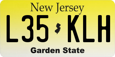 NJ license plate L35KLH