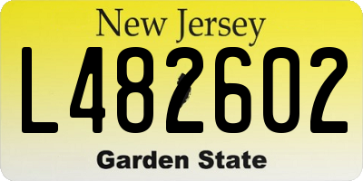NJ license plate L482602