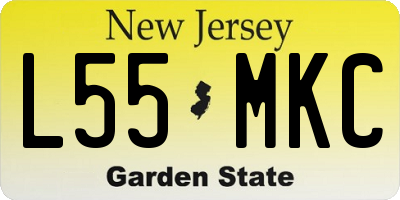 NJ license plate L55MKC