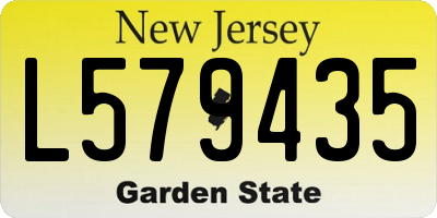 NJ license plate L579435