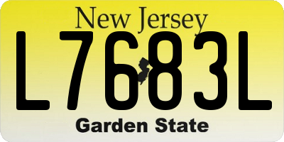 NJ license plate L7683L
