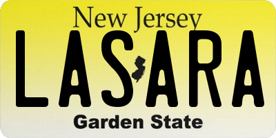 NJ license plate LASARA