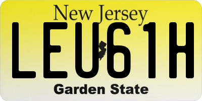 NJ license plate LEU61H