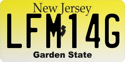 NJ license plate LFM14G