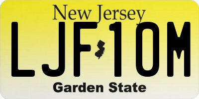 NJ license plate LJF10M