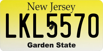 NJ license plate LKL5570