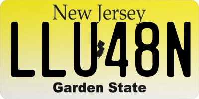 NJ license plate LLU48N