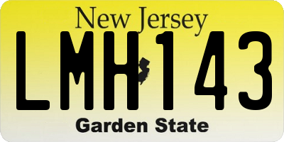 NJ license plate LMH143