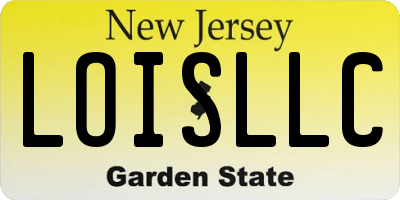 NJ license plate LOISLLC