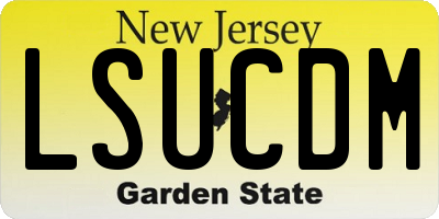 NJ license plate LSUCDM