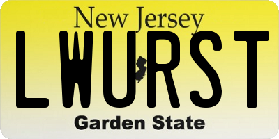 NJ license plate LWURST