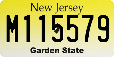 NJ license plate M115579