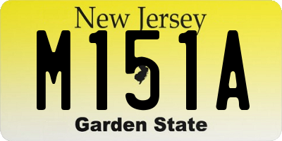 NJ license plate M151A