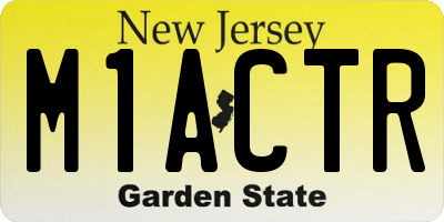 NJ license plate M1ACTR