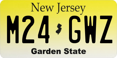 NJ license plate M24GWZ