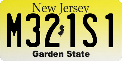 NJ license plate M321S1