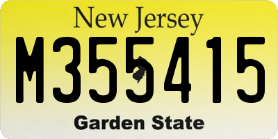 NJ license plate M355415