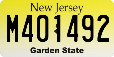 NJ license plate M401492