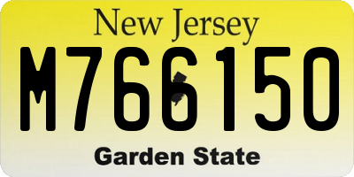 NJ license plate M766150