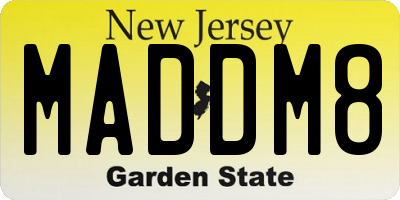 NJ license plate MADDM8