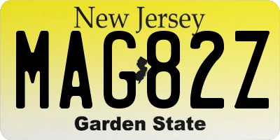 NJ license plate MAG82Z
