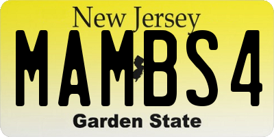 NJ license plate MAMBS4