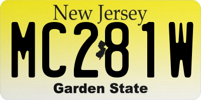 NJ license plate MC281W