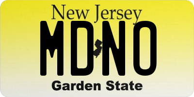 NJ license plate MDNO