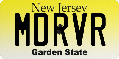 NJ license plate MDRVR