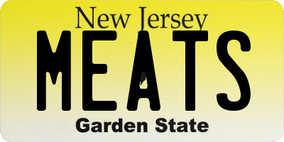 NJ license plate MEATS